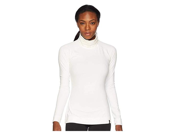 Spyder Echo Turtleneck Top (white/white) Women's Long Sleeve Pullover