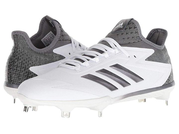 Adidas Adizero Afterburner 4 Cleats (footwear White/iron Metallic/silver Metallic) Men's Cleated Shoes