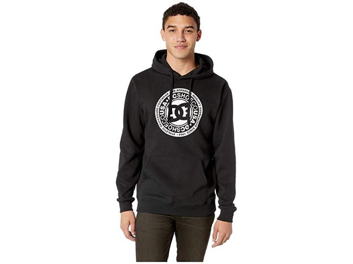 Dc Circle Star Pullover Hoodie (black) Men's Sweatshirt