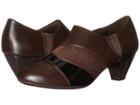 Soft Style Geva (dark Brown Vitello/pearlized Patent/lizard) Women's 1-2 Inch Heel Shoes