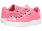 Puma Kids Basket Heart Patent Gold (little Kid/big Kid) (rapture Rose/puma Team Gold) Girls Shoes