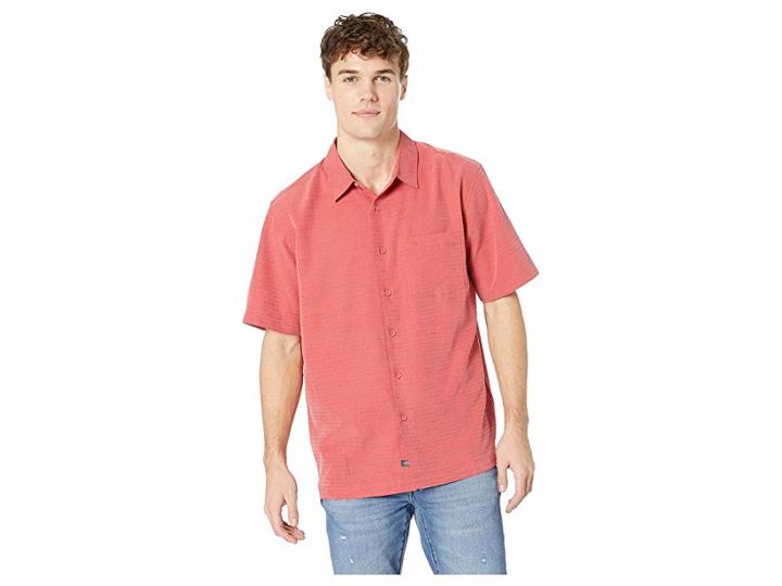 Quiksilver Waterman Centinela 4 Short Sleeve Shirt (cardinal) Men's T Shirt