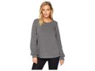 Karen Kane Long Sleeve Contrast Sweater (dark Heather Grey) Women's Sweater