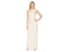 Adrianna Papell Metallic One Shoulder Lace Gown (blush) Women's Dress
