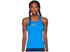 Nike Pro Mesh Training Tank (signal Blue/cone) Women's Sleeveless