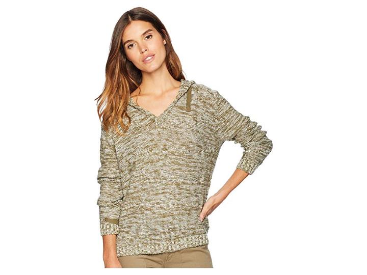 Roxy Military Tones V-neck Sweater (burnt Olive) Women's Clothing