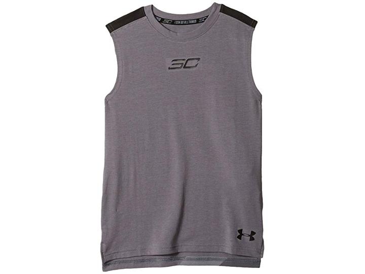 Under Armour Kids Sc30 Tank Top (big Kids) (graphite/black) Boy's Sleeveless