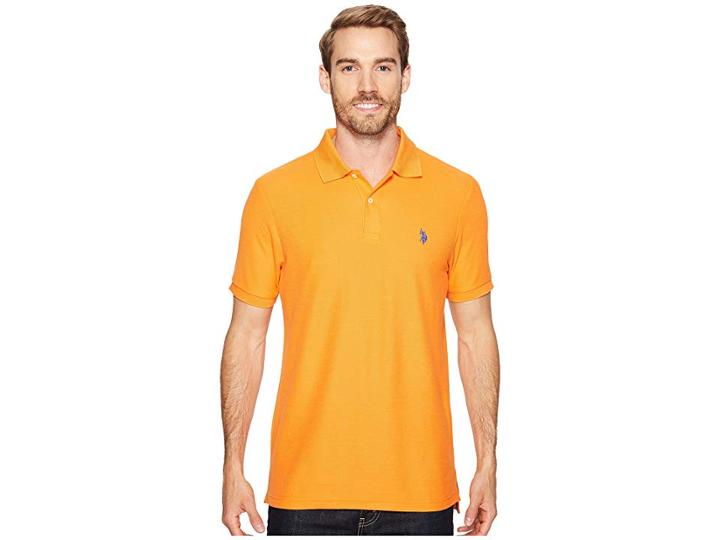 U.s. Polo Assn. Ultimate Pique Polo Shirt (stadium Orange) Men's Clothing