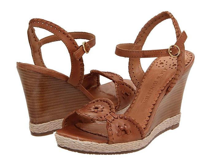 Jack Rogers Clare Rope Wedge (cognac) Women's Wedge Shoes
