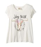 People's Project La Kids Stay Wild Tee (big Kids) (ivory) Girl's T Shirt