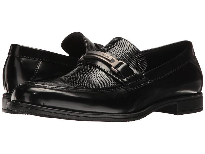 Calvin Klein Aidan (black Box Smooth) Men's Shoes