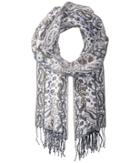 Vince Camuto Paisley Menswear Scarf (heather Grey) Scarves