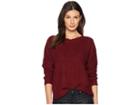 Jack By Bb Dakota Know Thy Self Crew Neck Back Cut Out Sweater (cranberry) Women's Sweater
