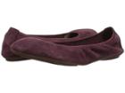 Hush Puppies Chaste Ballet (dark Wine Suede) Women's Flat Shoes