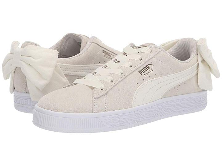 Puma Suede Bow (whisper White/whisper White) Women's Lace Up Casual Shoes