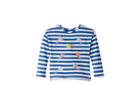 Joules Kids Cora T-shirt (toddler/little Kids/big Kids) (blue Cream Stripe) Girl's T Shirt