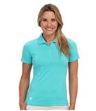 Adidas Golf Solid Jersey Polo '14 (vivid Mint/white) Women's Short Sleeve Knit