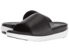Fitflop Loosh Luxetm Leather Slide Sandals (black Leather) Women's  Shoes