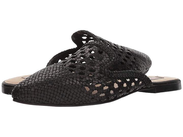 Kristin Cavallari Camille Mule (black Leather) Women's Flat Shoes