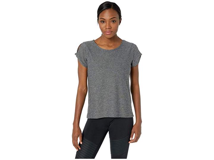 Eddie Bauer Infinity Twist Sleeve Top (dark Smoke) Women's Clothing