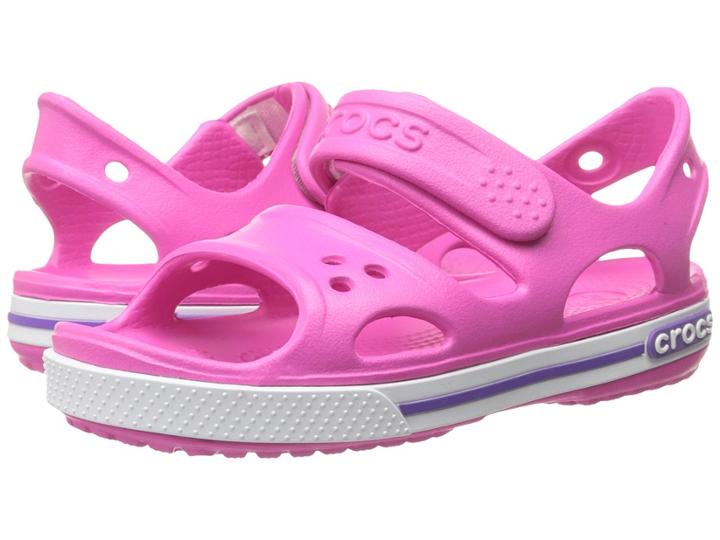 Crocs Kids Crocband Ii Sandal (toddler/little Kid) (neon Magenta/neon Purple) Girls Shoes