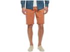 Lucky Brand Stretch Sateen Flat Front Shorts (chutney) Men's Shorts