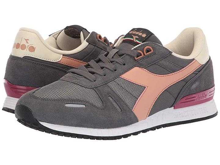 Diadora Titan Ii (steel Gray/cafe Creme/rose Wine) Men's Shoes