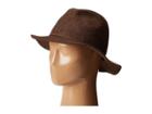 Scala Crushable And Packable Safari Hat With Raw Edge (brown) Safari Hats