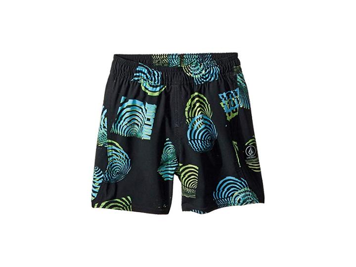 Volcom Kids Nothing More Volley Boardshorts (toddler/little Kids) (black) Boy's Swimwear