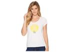Life Is Good Outdoors Makes Me Happy Smooth Scoop Tee (cloud White) Women's T Shirt