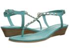 Bernardo Mojo Wedge (turquoise Calf) Women's Sandals