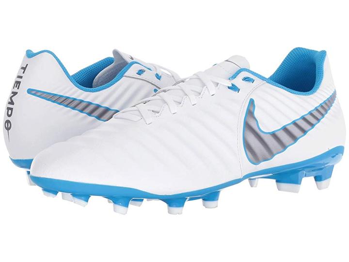 Nike Tiempo Legend 7 Academy Fg (white/metallic Cool Grey/blue Hero) Men's Soccer Shoes