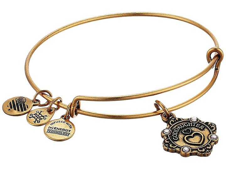 Alex And Ani Because I Love You Goddaughter Ii Bangle (rafealian Gold) Bracelet