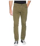 Liverpool Slim Straight In Comfort Stretch Twill In Olive Night (olive Night) Men's Jeans