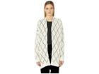 Eileen Fisher Kimono Cardigan (soft White/black) Women's Sweater