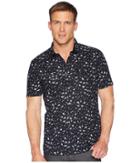 John Varvatos Star U.s.a. Short Sleeve Shirt With Chest Pockets W535u1b (marine) Men's Clothing