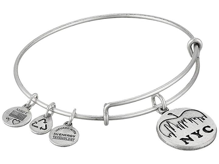 Alex And Ani Nyc Skyline Charm Bangle (rafaelian Silver Finish) Bracelet