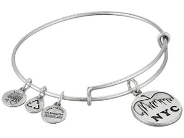 Alex And Ani Nyc Skyline Charm Bangle (rafaelian Silver Finish) Bracelet