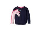 Joules Kids Novelty Sleeve Sweater (toddler/little Kids) (french Navy Horse) Girl's Sweater