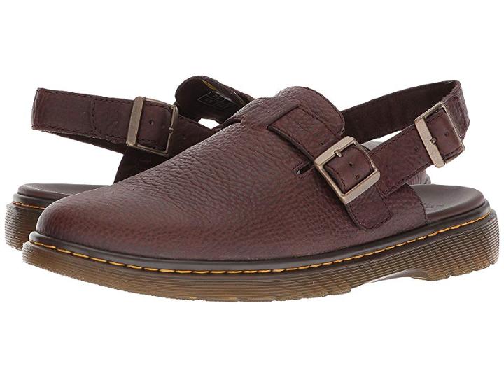 Dr. Martens Jorge Ii (dark Brown Grizzly) Men's Sling Back Shoes
