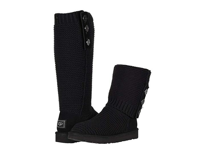 Ugg Purl Cardy Knit (black) Women's Pull-on Boots