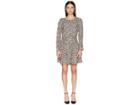 Rebecca Taylor Long Sleeve Leopard Dress (caramel Combo) Women's Dress