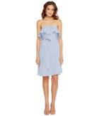 Michael Michael Kors Strapless Flounce Dress (tide Blue) Women's Dress