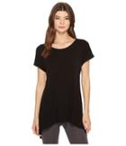 Splendid Studio Split Back Tee (black) Women's T Shirt