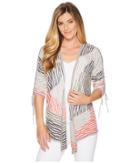 Nic+zoe Stitch Blocked Four-way Cardy (multi) Women's Sweater