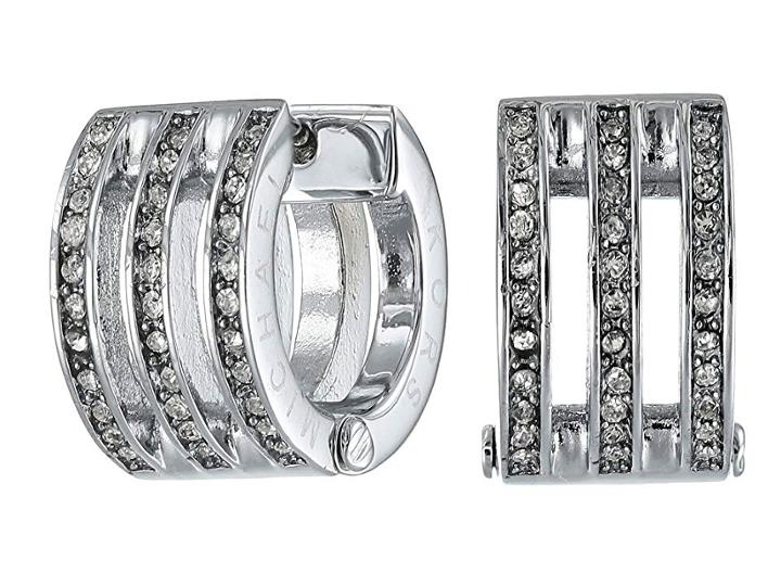 Michael Kors Pave Huggie Earring (silver) Earring