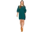 Vince Camuto Chiffon Ruffle Sleeve Shift (green) Women's Dress