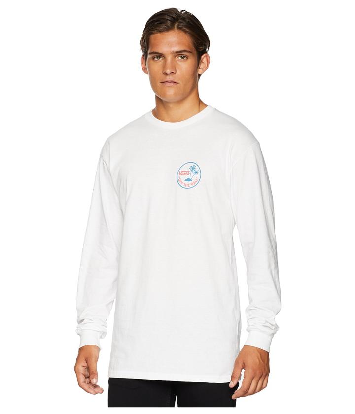 Vans Surf Palm Long Sleeve (white) Men's T Shirt