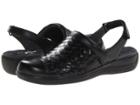 Softwalk Salina Woven (black Burnished Veg Kid Leather) Women's Clog Shoes