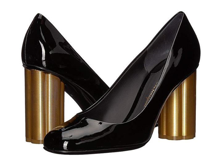 Salvatore Ferragamo Lucca 85 (nero Patent) High Heels